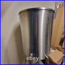 100L (approx) Stainless Steel Conical Tank (non food grade) with leg supports