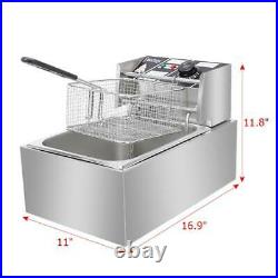 10L/20L Commercial Electric Fryer Fat Deep Chip Single/Dual Tank Stainless Steel