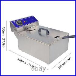 10L/20L Electric Deep Fryer Commercial Countertop Fat Chip UK Stainless Steel