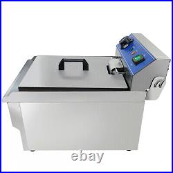 10L Commercial Electric Fryer Stainless Steel Single Tank Chip Basket Chip Fryer