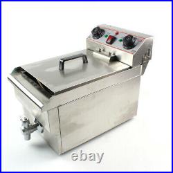 10L Electric Deep Fryer Fat Chip Single Tank Commercial 3000W Stainless Steel