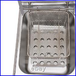 12L Electric Deep Fryer Stainless Steel Dual Tank Commercial Restaurant 5000W