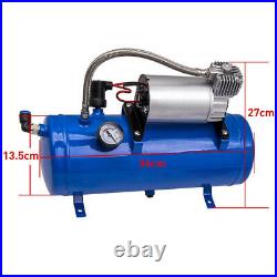 12V DC 100PSI Air Compressor Kit For Air Horn With Pressure Switch 6L Tank New