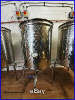 150litre microbrewery stainless steel hot liquor tank, mashtun and kettle