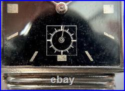 1937 Universal Geneve Hooded lug Steel Tank Bauhaus black dial ref 6199