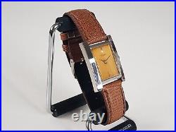1970s CITIZEN 66-1279 Men's Watch Tank Style Cal 0153 17 Jewels Copper Dial