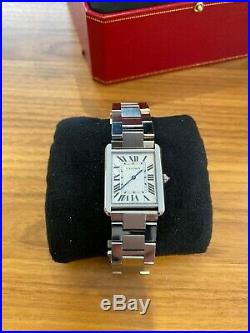 2018 Large Cartier Tank Solo Watch. MODEL 3169, Cartier Box & Papers. Genuine