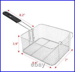 20L Commercial Electric Deep Fat Chip Fryer Dual Tank Stainless Steel 12L Oil