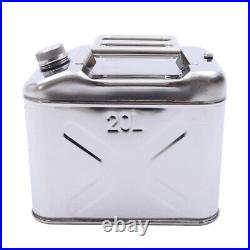 20L Petrol Canister Stainless Steel Jerry Can Reserve Tank Water Oil Container