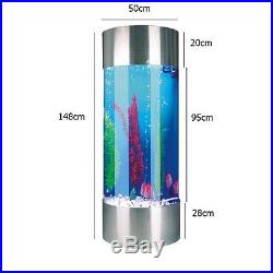 210 Litre Stainless Steel Column Acrylic Aquarium Fish Tank (JYS-500)