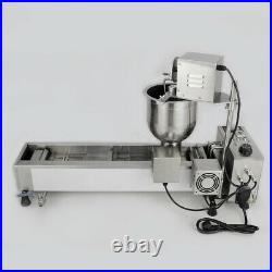 220V 3KW Commercial Automatic Donut Maker Making Machine Oil Tank & 3 Sets Mold