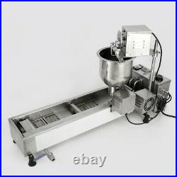 220V 3KW Commercial Automatic Donut Maker Making Machine Oil Tank & 3 Sets Mold