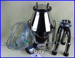 25L Bucket Tank Lid Cow Milker Milking With Handle New 304 Stainless Steel mf