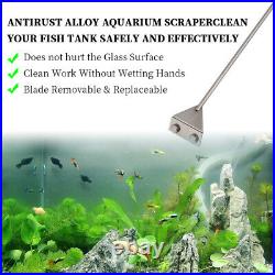 25.5 Aquarium Stainless Steel Algae Scraper Blade Fish Tank Glass Cleaner