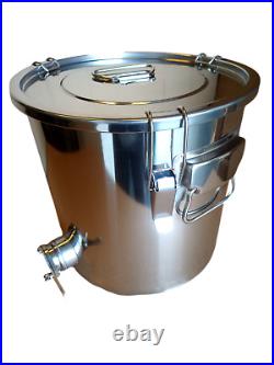 25kg Honey Settling Tank Stainless Steel Body with Stainless Steel Honey Gate