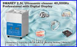 2.5L Digital Ultrasonic Cleaner Ultra Sonic Bath Cleaning Tank Timer Heater