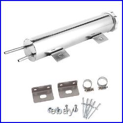 2x10in Overflow Tank Can Polished Stainless Steel Coolant Radiator 14oz For GM E