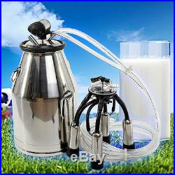 304 Stainless Steel Portable Dairy Cow Milker Milking Machine Bucket Tank