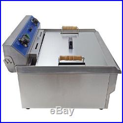 30L Commercial Electric Deep Fryer Stainless Steel Large Tank Fat Chip Fryer
