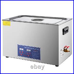 30L Ultrasonic Cleaner Ultra Sonic Bath Cleaning Timer Tank Heat Stainless Steel