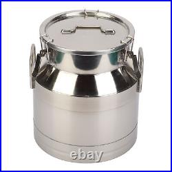 35L Stainless Steel Milk Can Tank Barrel Milk Canister Wine Pail with SEALED LID