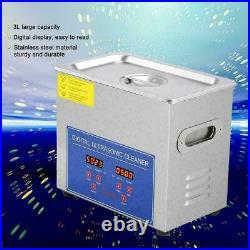 3L Digital Stainless Ultrasonic Cleaner Ultra Sonic Cleaning Tank Timer Heater