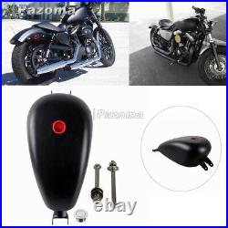 3.3 Gallon Smooth EFI Gas Fuel Tank Black For Harley Sportster XL1200 883 07-19