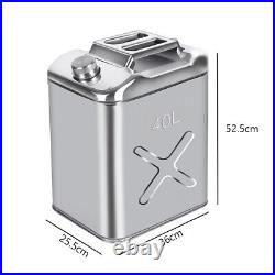 40L Jerry Can 304 Stainless Steel Fuel Tank/Storage for Boat/Car/4WD/Motorbike
