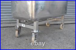 480 Litre tote bin mixing tank on wheels (1 of 2) 304 Stainless Steel Free P+P