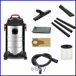 4-in-1 1200W 30L Wet&Dry Vacuum Cleaner Dust Extractor Stainless Steel Tank Home