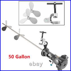 50 Gal 200L Tank Pneumatic Barrel Mixer Agitator Mixing Machine Stainless Steel