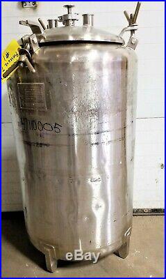 50-Gallon LETSCH STAINLESS STEEL PRESSURE TANK DOME TOP FERMENTOR 10 psig #1