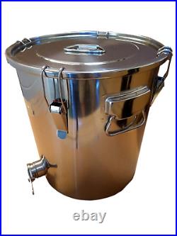 50kg Honey Settling Tank with Stainless Steel Gate + Double Strainer and Tools