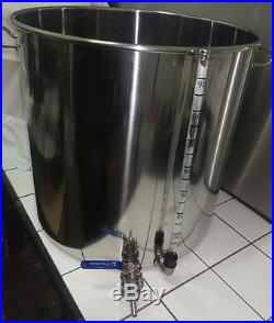 50ltr stainless steel stockpot tap sight glass HLT Mash tun Kettle tank ferment