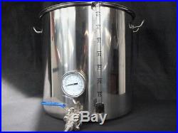 50ltr stainless steel stockpot tap temperature gauge sight glass HLT kettle tank
