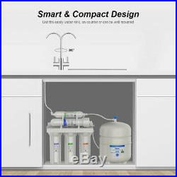 5Stage 75GUnder Sink Water Filter RO Filteration System+Faucet&Tank+5Replacement
