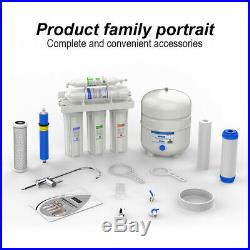5Stage 75GUnder Sink Water Filter RO Filteration System+Faucet&Tank+5Replacement