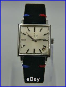 60's vintage watch mens ZENITH PRE RESPIRATOR AUTOMATIC cal 2542 PC square tank