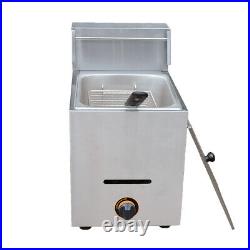 6L Commercial Gas LPG Fryer Stainless Steel Catering Frying Tool Single Tank New