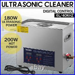 6L Digital Ultrasonic Cleaner Ultra Sonic Bath Tank Cleaning Heater Timer UK