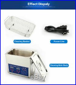 6L Digital Ultrasonic Cleaner Ultra Sonic Tank Bath Cleaning Heater Timer UK