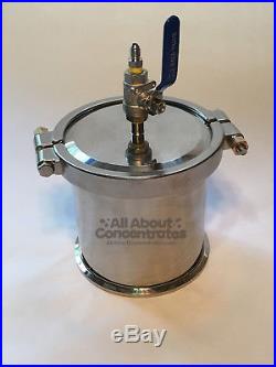 6 Sanitary Stainless Steel 304 90g-135g Closed Loop Extractor Recovery tank