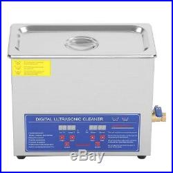 6l Digital Stainless Cleaner Ultra Sonic Bath Cleaning Tank Timer&heate Ce