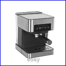 850W Stainless Steel Semi-automatic Coffee Machine Latte 1.7L Water Tank 20 Bar