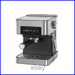 850W Stainless Steel Semi-automatic Coffee Machine Latte 1.7L Water Tank 20 Bar