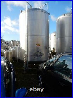 APV Stainless Steel Vertical Cylindrical Single Skin Agitated Tank 14,700 Litres