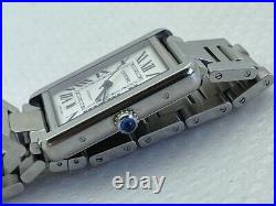 AUTHENTIC CARTIER Tank Solo Xl AUTOMATIC 3515 STAINLESS STEEL SERVICED