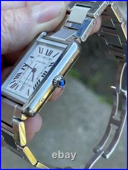 AUTHENTIC CARTIER Tank Solo Xl AUTOMATIC 3515 STAINLESS STEEL SERVICED