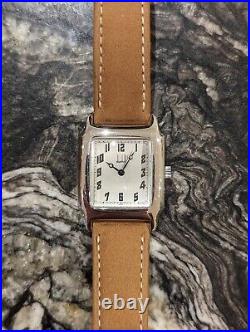 Alfred Dunhill Centenary Watch Tank Style, Mechanical, Leather Strap, Swiss made