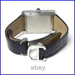 Auth Cartier Watch Tank Solo XL W5200027 Automatic Leather Ss Case 30mm F/s